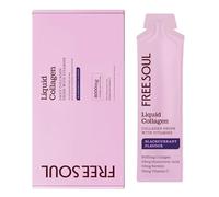 Marine Liquid Collagen 8000mg with Hyaluronic Acid, Keratin, & Vitamin C | 14 x Hydrolysed Collagen Peptides Sachets | High Absorption Collagen Liquid Supplement | Free Soul