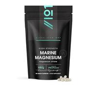 Marine Magnesium Citrate 1480mg with BioPerine® - Sourced from The Dead Sea - Providing 440mg Elemental Magnesium - Supports The Nervous System - Reduces Tiredness and Fatigue - 90 Vegan Capsules