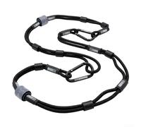Marine Mooring Rope 1.5m For Water Sports Camping RVs Kayaks Paddleboards Motorcycle Cargo Dog Walking Secure Attachment System(black)