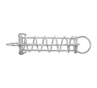 Marine Mooring Spring Shock Absorber 10.63x1.97 Stainless Steel for Boats | Dock Line Cushioning, Impact Protection and Universal Fit for Cleats and Structures, Silver Finish