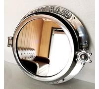 Marine Nautical Store 40.64 CM Nickel Plated Heavy Canal Boat Porthole Window Ship Round Mirror Wall Home Decor