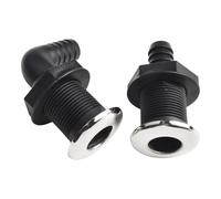 Marine Nylon Thru Hull Fitting, Boat Deck Drain Scupper for Yacht Piping S