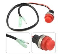 Marine Outboard Engine Keyless Start Stop Switch Round Push Button with 45cm Wire Waterproof Design for Boat and Yacht Use
