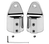 Marine Pair 316SS Heavy Duty Bimini Top Cap External Eye End Boat Fittings with Two Screws Hardware Fits 7/8" or 1" OD Round Tube (1" (25MM) 2PC)