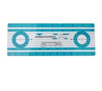 Marine Parallel Ruler for Nautical Navigation and Chart Plotting - Ergonomic ABS Measuring Slide Rule, 25 x 10 cm, Blue/Transparent (Blue)
