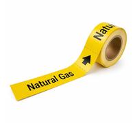 Marine Pipe Markers - Natural Gas Safety Labels for Boat, Waterproof Self-Adhesive Pipe Identification Stickers, 1" H x 8" W, 25 Pcs/Roll(Natural Gas)