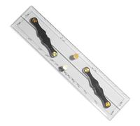 Marine Plotting Ruler, 12-in Parallel Divider for Accurate Navigation, Plastic with Clear Markings, Ideal for Sailing, Boating, and Training