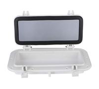 Marine Porthole Portal 400x200mm | ABS Frame & Tempered Glass | Sunlight Protective/Water Tight/Blast Protective | Stainless Steel Hatch for Boat/Yacht