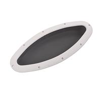 Marine Porthole Window 465x200mm Oval Portlight for Yacht Boat, Brightness Cabin, Durable Tempered Glass, Sturdy ABS Structure