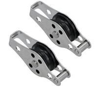 Marine Pulley Block with 25mm Diameter Nylon Wheel 316 Grade Stainless Steel 2pc