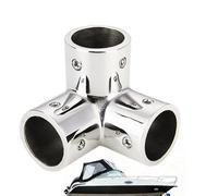 Marine Railing 3-Way Connector | Stainless Steel 3-Way Highly Polished Marine Accessories - Boat Corner Tee - For Yacht Pipe Dock Railing Camping Daily Adventure Travel Road Trip