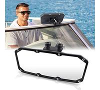 Marine Rearview Mirrors, Universal Upgrade Wide-angle Convex Rear View Boat Mirror for Ski Boats Yacht Pontoon Boat Watercraft Surfing