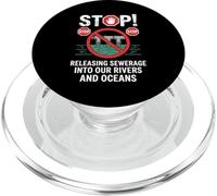 Marine River Conservation Water Pollution Clean Beaches PopSockets PopGrip for MagSafe