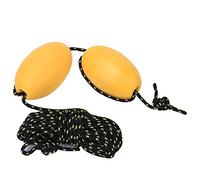 Marine Rope Tow Line,8.5m/27.89ft Buoy Ball Float Leash and Stainless Steel Hook for Lake River Ocean Anchoring Fishing Drift System (Double ball yellow and black rope set)