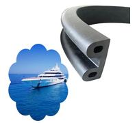 Marine Rubber Rub Rail, Heavy Duty Flexible Boat Fender Trim, 2.8" Wide | Rubber Hull Edge Protector for Cargo Ships, Jet Boats, Boats, Yachts, Pontoon Boats, Kayaks and Docks