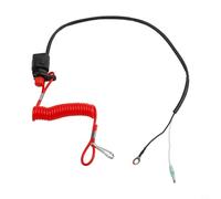 Marine Safety Lanyard for Outboard Engine Kill Switch Ensures Reliable Stop Activation When Operator Leaves Control Position