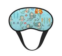 Marine Sea Life Elastic Band Eye Mask for Sleeping, Blackout Sleep Mask Block Light, Comfortable Travel Nap