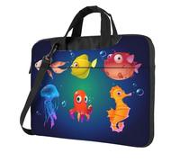 Marine Sea Life Printed Waterproof Laptop Case Ultra-Thin Portable One-Shoulder Laptop Bag 600d Oxford 13in/14in/15.6in
