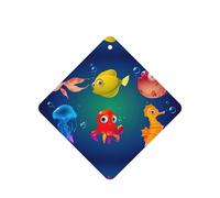 Marine Sea Life Printing 10 Pieces Air Freshener Car Hanging Cards Air Freshener Sheets With Rope For Cars Home