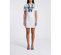 MARINE SERRE Crescent Moon Graphic Print Cotton Mini Sheath Dress - Size: S - female