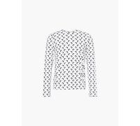Marine Serre Mens Optical White Moon-print Regular-fit Stretch-recycled-polyamide Top Xl