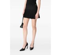 Marine Serre pleated twill mini skirt - Black 36-38-40