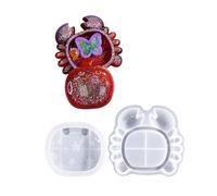 Marine Shellback Shrimp Storage Container Elastomer Molding Cast for Rosin Art Undertakings Silicone Mold Storage Box Sea Theme Turtle Crustacean Design Resin Casting Mold Making Decorative Box
