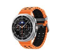Marine Silicone Strap Compatible with Samsung Galaxy Watch 8 Strap 44mm 40mm/8 Classic 46mm Men Women,No Gap Soft Sport Breathable Waterproof Band for Samsung Galaxy Watch 8 Straps 40 mm 44 mm