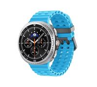 Marine Silicone Strap Compatible with Samsung Galaxy Watch 8 Strap 44mm 40mm/8 Classic 46mm Men Women,No Gap Soft Sport Breathable Waterproof Band for Samsung Galaxy Watch 8 Straps 40 mm 44 mm