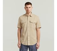 G-STAR Men's Marine Slim Short Sleeve Shirt, Beige (Dk Brick Gd D19751-d454-d848), M