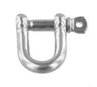 Marine Stainless Steel Lifting and Towing D Link Shackles with Threaded Pin Suitable for Rigging Use with Chains and Ropes Available 5mm 6mm 8mm 10mm (M8 (M10 (D type))