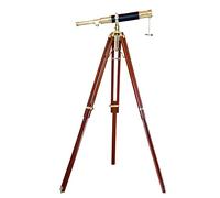 Marine Standard High Magnification Tube Vintage Telescope Handmade Antique Tripod Telescope Single Barrel Spyglass Nautical Decorative