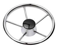 Marine Steering Wheel Boat Stainless Steel Steering Wheel Mirror Polished 11/13.5/15.5 Inch 5 Spoke For Yacht Marine Accessories(11 inch)