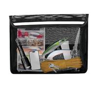 Marine Storage Bag, Reflective Mesh Tackle Organizer, No-Drill Boat Accessory, Holds Tools, Flashlights, Life Jackets, Fishing Tackle, Outdoor Equipment Repository, 13.4x9.8 Inches