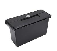 Marine Storage Compartment, Lockable Glove Box with Boat Cup Holder ABS Plastic White for Pontoon Yacht Fishing Boats (Black)