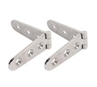 Marine Strap Hinge stainless steel hinge Rustproof Mirror Polished Door Hinge 316 Stainless Steel Long Durability Practical Hardware 2 Pieces with Hinges