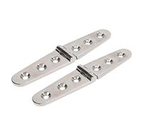Marine Strap Hinges, 316 Stainless Steel Hinge Mirror Polishing Heavy Duty Hinge, Rust Proof Boat Strap Door Hinge for Boat Deck Cabinet Sliding 4mm/0.16in Thickness (3 Holes: