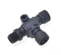 Marine T-Splitter Connector for Nmea 2000 Backbone Drop - Ip67 Impermeable 12mm 5-pin Threaded M12 Through 5p Connector Compatible Having Garmin Simrad Marine Navigation Systems