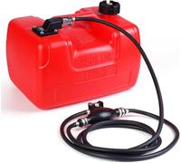 Marine Tank, 3 Gallon Portable Outboard Transfer Tank with 9.8ft Hose and Gauge, I-Shaped Handle for Easy Carrying