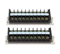 Marine Terminal Block, Terminal Strip with 2Pcs 660V 20A Terminal Block for Distribution Systems (T2010)