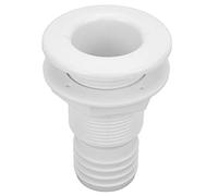 Marine Through Hull Fitting 2in White ABS Plastic Hose Coupler Drain Outlet Accessory