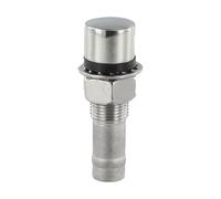 Marine Through Hull Straight Fuel Tank Vent Made of Stainless Steel with Flush Mount and Complete Installation Kit for Fuel Systems