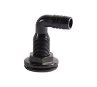 Marine Thru Hull Fitting - High-Strength ABS Damage Resistant Bilge Pump Drain Connector, Professional Boat Plumbing Hardware | Stable Onboard Plumbing System Installation Component for Yacht