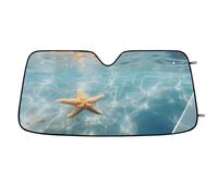 Marine Tropical Starfish Car Windshield Sun Shade,Cars Shade Front Windshield,Blocks UV Ray to Keep Your Vehicle CoolSun Visor Protector for Fits Car Truck SUV (55"x27.5")