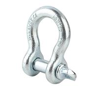 Marine U D Ring Shackle, Heavy Duty Alloy Steel Bow Shackle, Zinc Coating High Strength Galvanized Bow Type Emergency Towing Rescue Tie Downs Bow Shackle D Ring Shackle (6.5t)