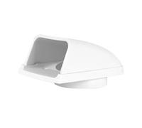 Marine Ventilation Cap Cowl Vent Hood Cover Duct Outlet Canopy Rectangular Opening With Flat Suitable for Yachts Sailboats RVs Interior Cabins, White, Solid White