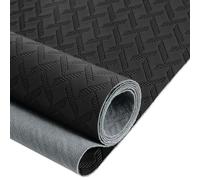 Marine Vinyl Fabric, Upholstery Faux Leather, 1.0mm Thickness, 61" Width (59" Usable), Perfect for Cars, Outdoor Yachts, and Home Furniture(Black,Pre-Cut 36"x61")