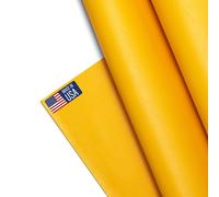 Marine Vinyl Fabric, Upholstery Faux Leather, Outdoor Boat Automotive, DIY and Crafting Pleather - Individual 1 Yard Cut 36"x54" (Yellow)