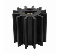 Marine Water Pump Impeller 09-814, 12 Blade Spline Drive Replacement for Jabsco Caterpillar Detroit, 3-3/4in Diameter with 1in Shaft