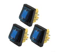 Marine Waterproof Rocker Switch, 4P 15A Toggle Switch with Frame for Better Fit (blue)